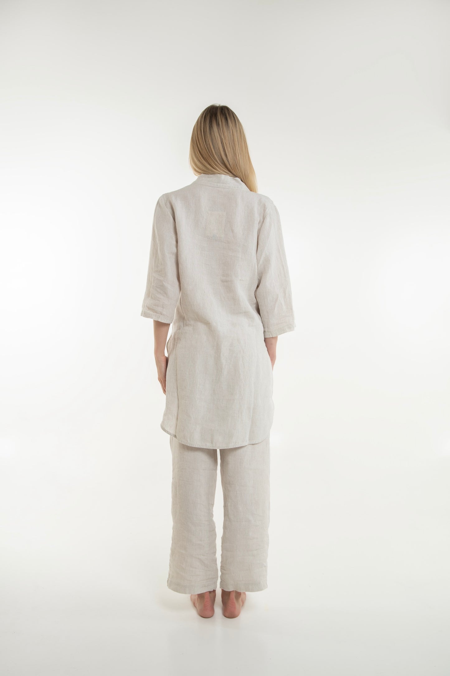Takiyu Woman Pants Striped Cream