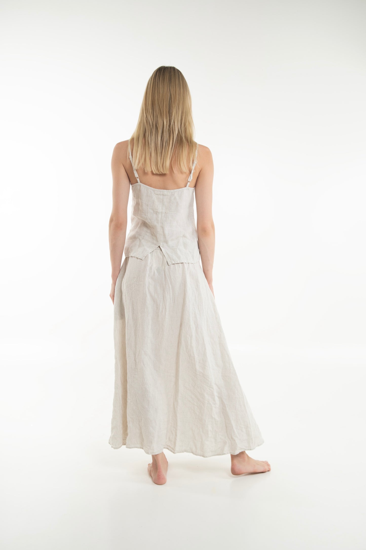 Atsui Woman Skirt Striped Cream - Unisex