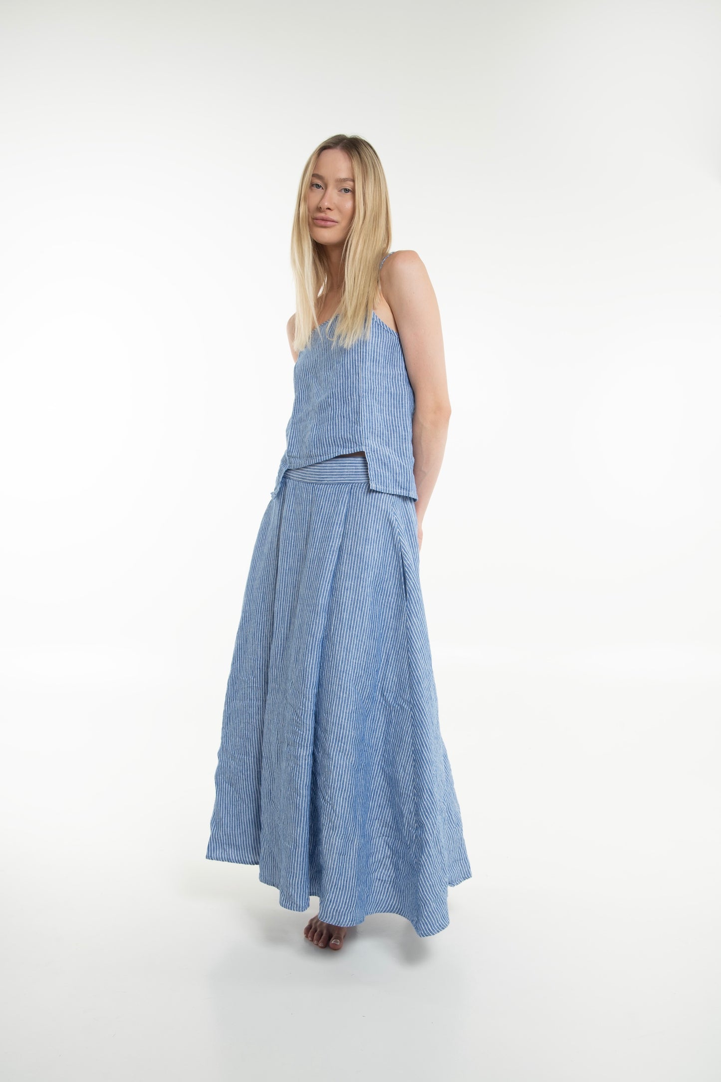 Atsui Woman Top Striped Blue