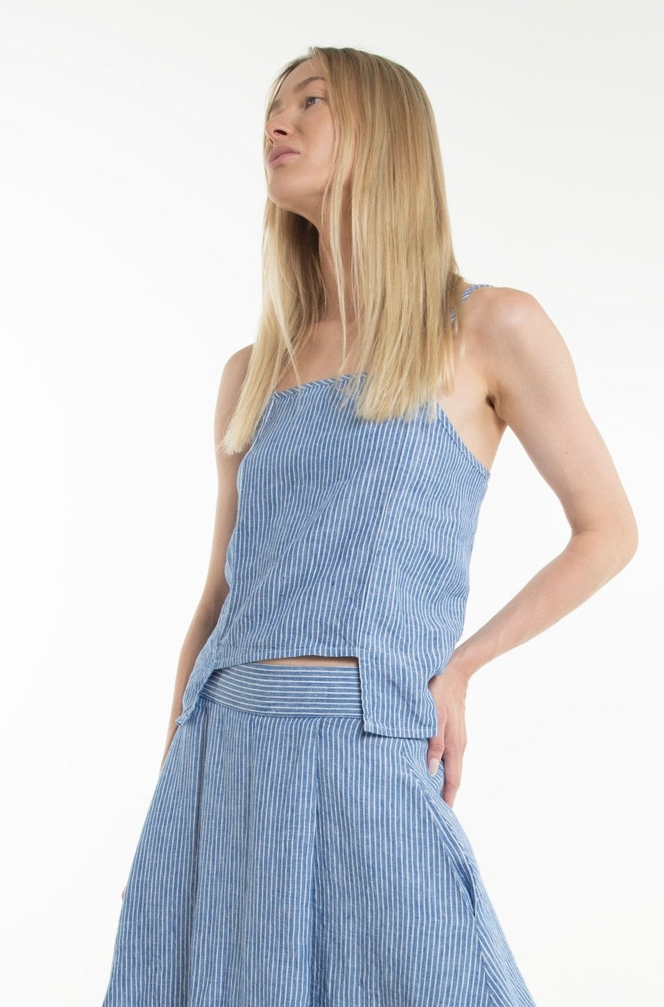 Atsui Woman Top Striped Blue