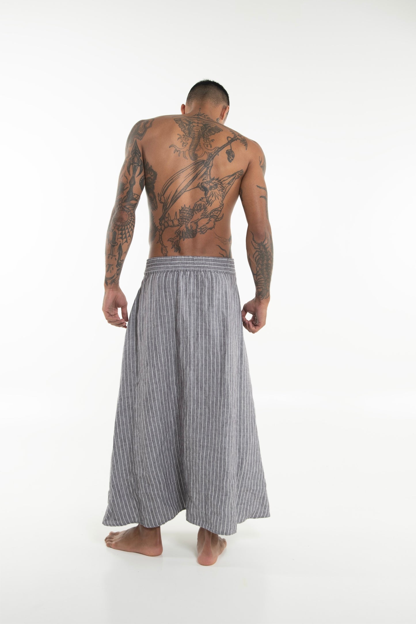 Atsui Man Skirt Striped Truffle - Unisex