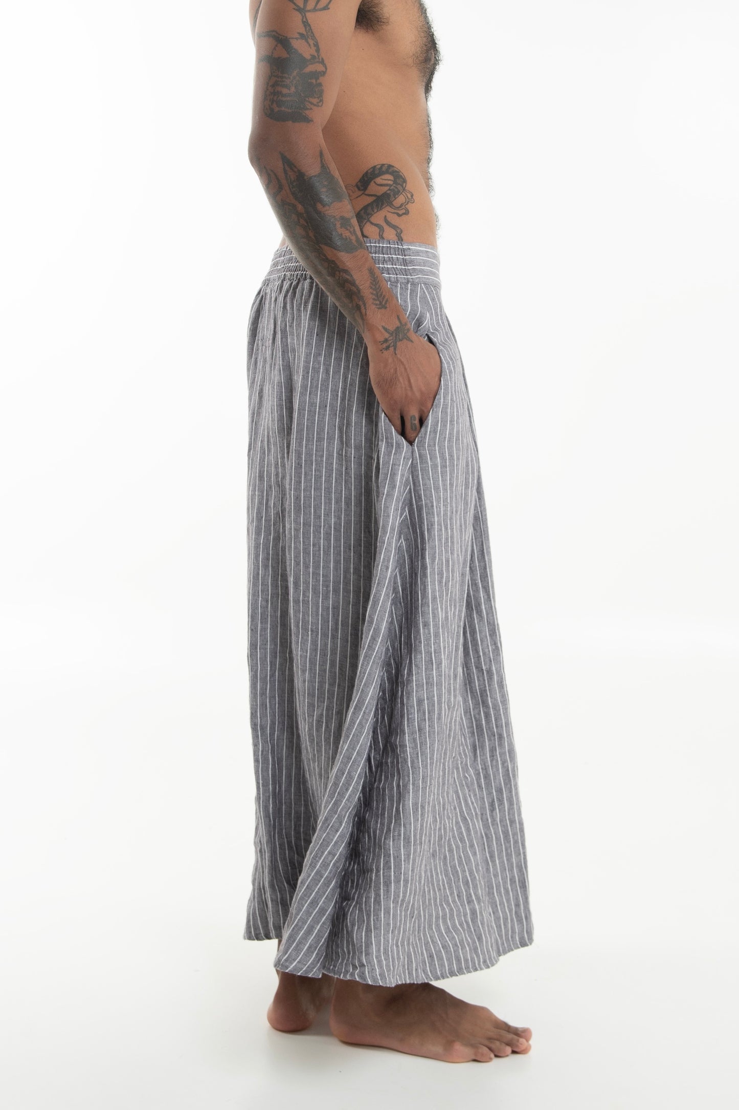 Atsui Man Skirt Striped Truffle - Unisex