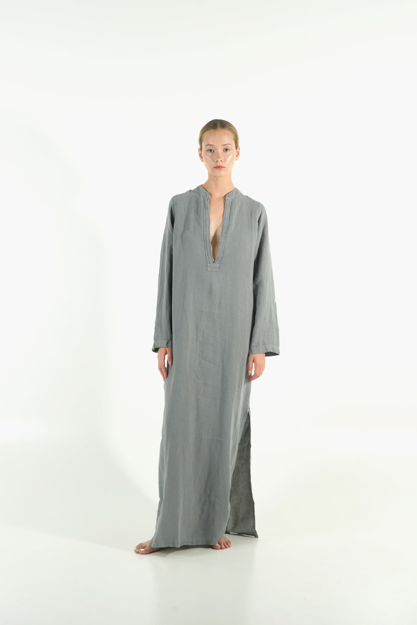 linen shirt dress