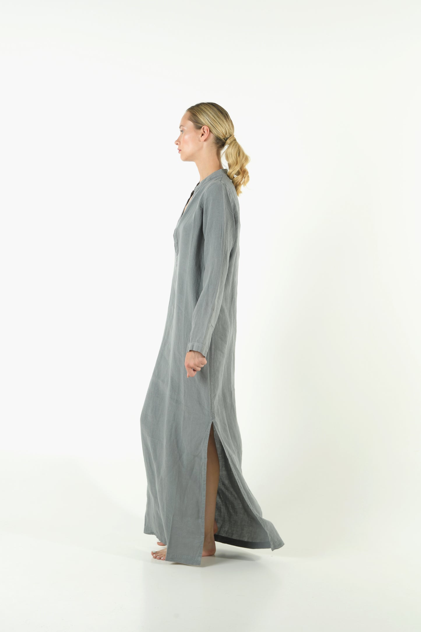 linen shirt dress