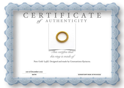 Ring Pure Gold 24ct - 'All that Is' Collection 1016