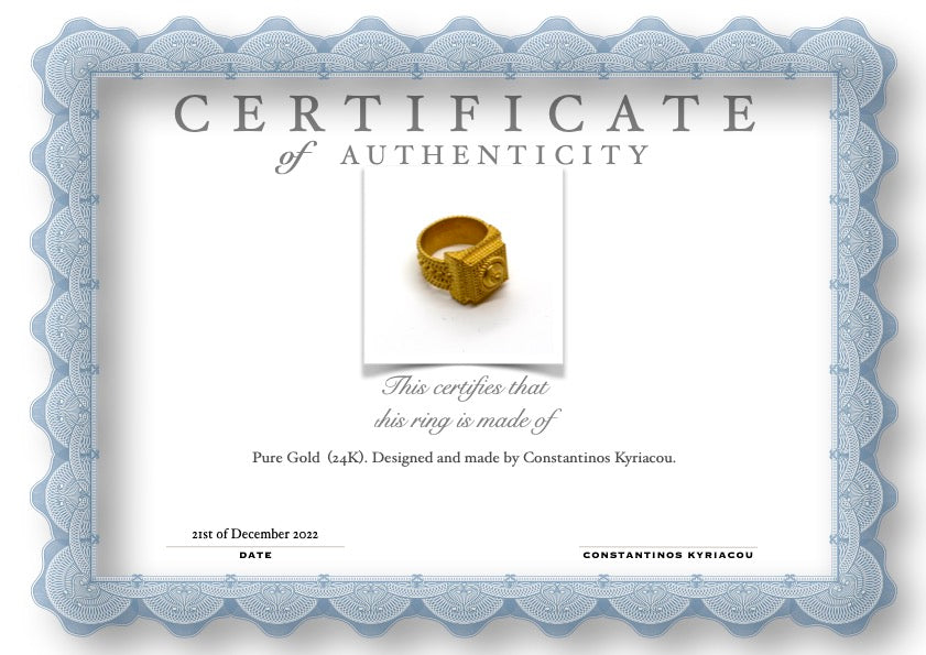 Ring Pure Gold 24ct - 'All that Is' Collection 1018