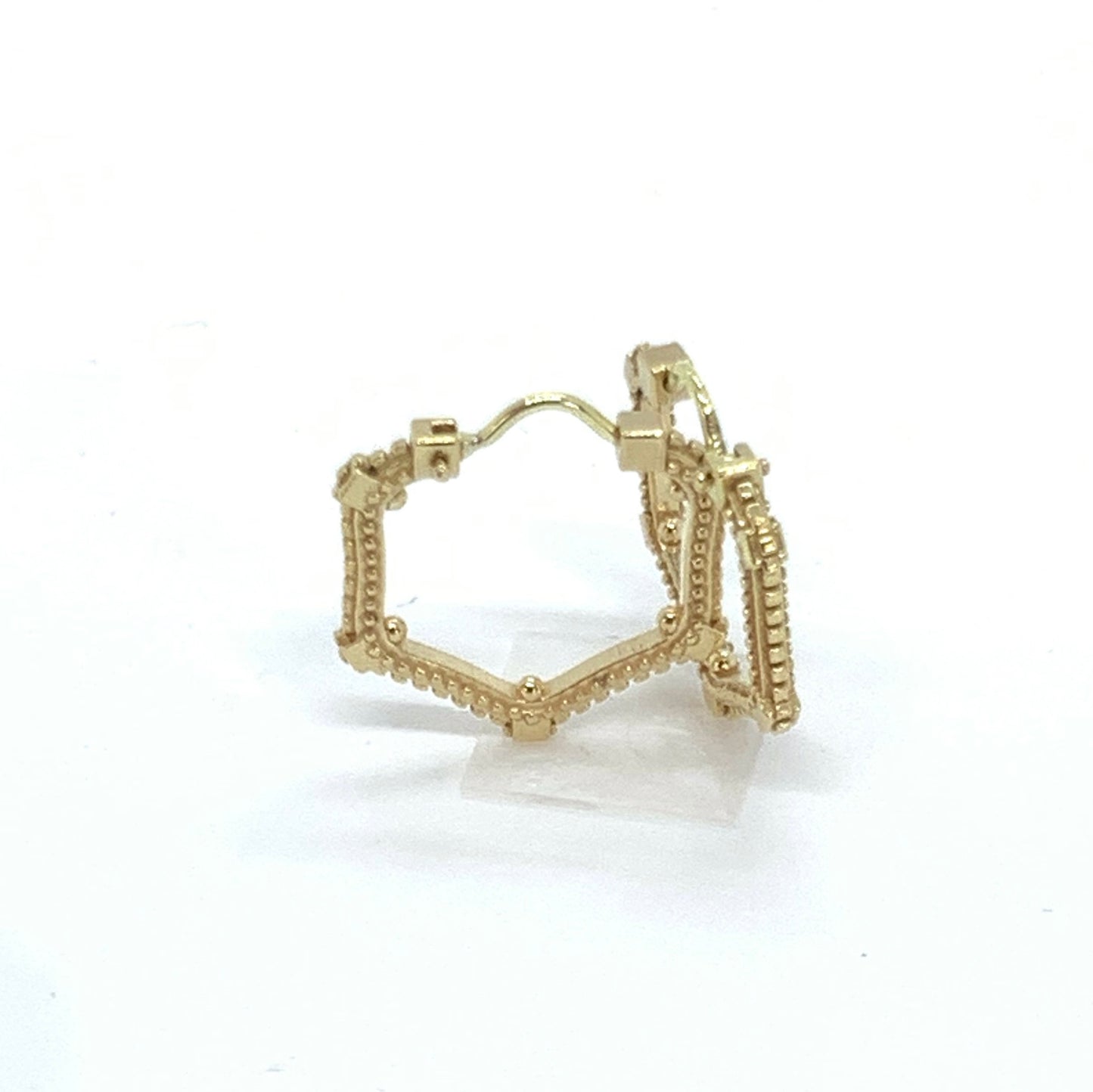 Earrings Gold 18k. Hexagonal - 'All that is' Collection