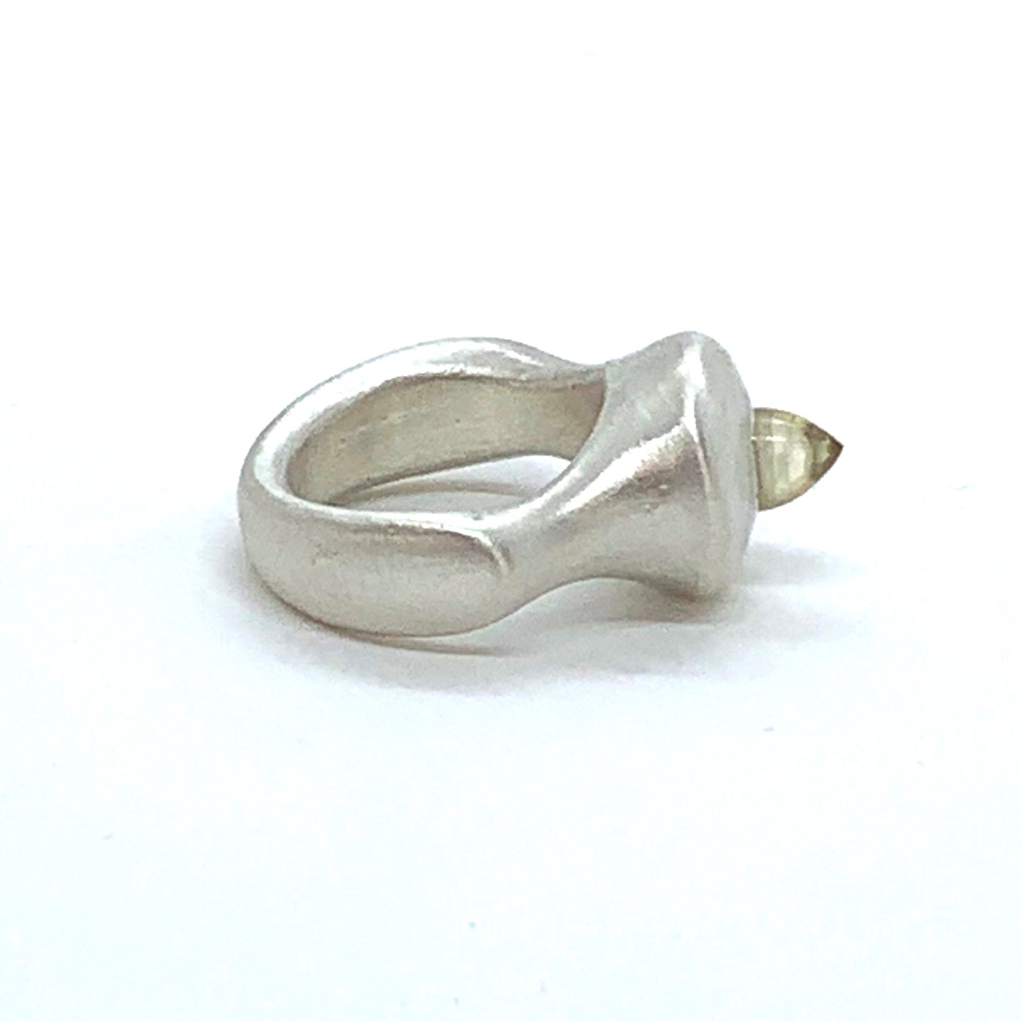 Ring Pure Silver Citrine Quartz