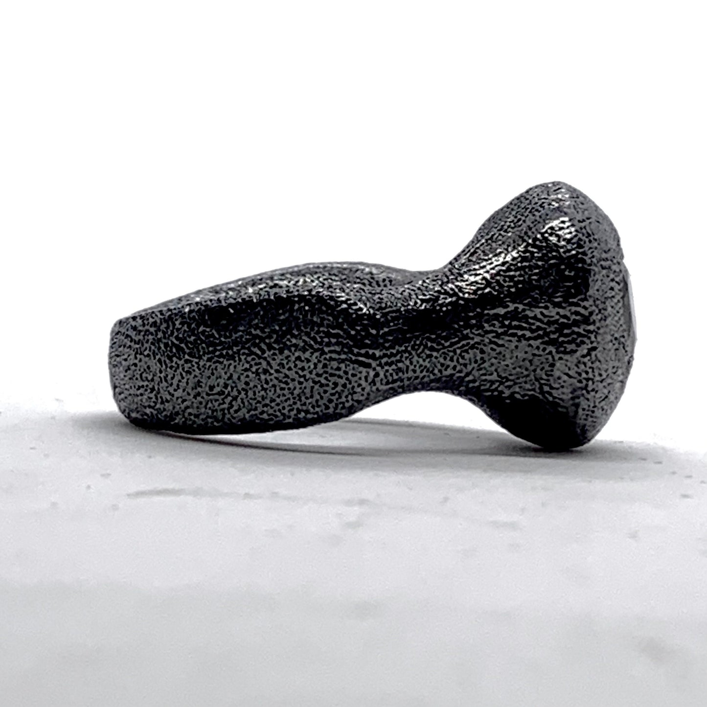 Ring Pure Oxidized Silver Black Diamond