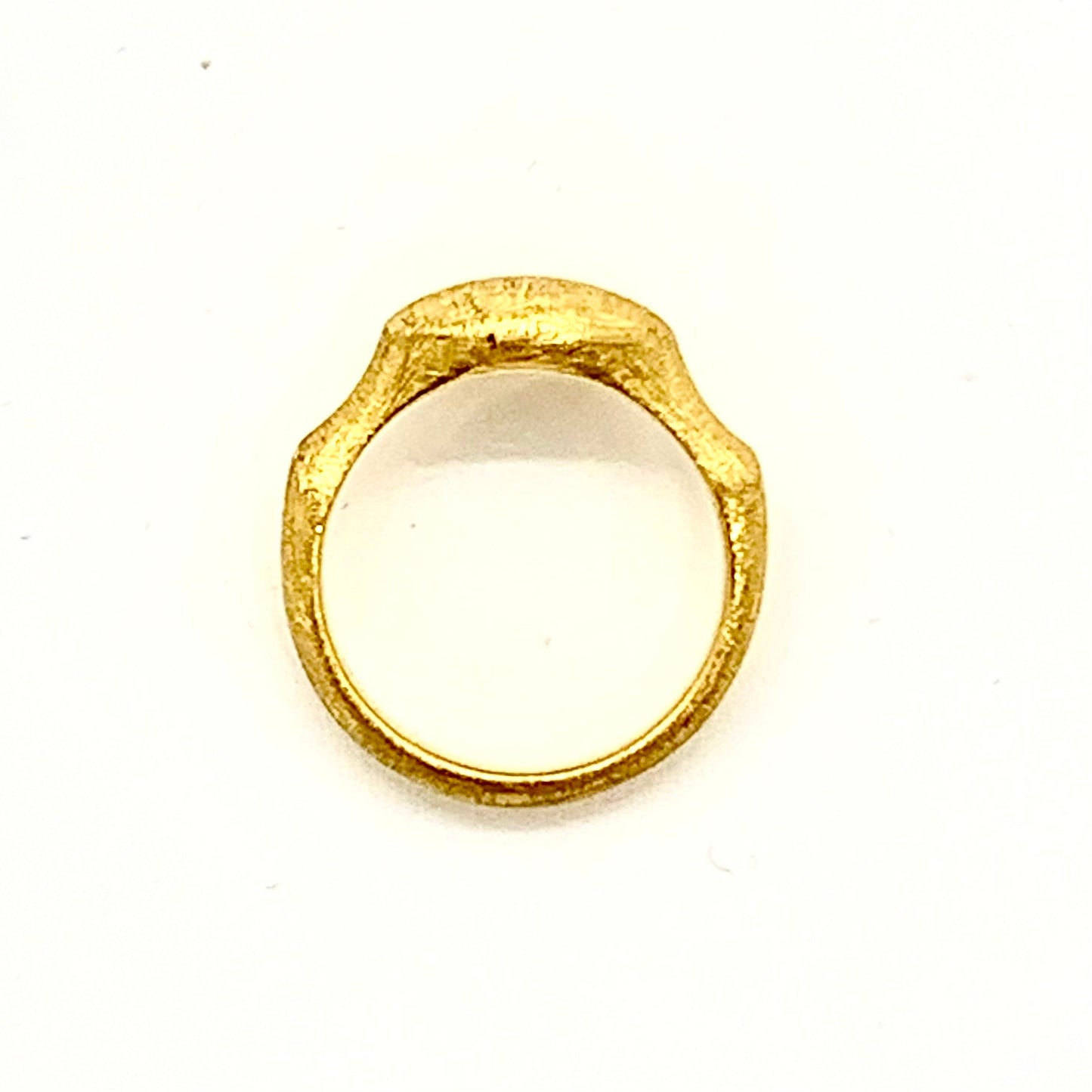24ct Gold (9gr approx.) Green Diamond Ring for Mathew
