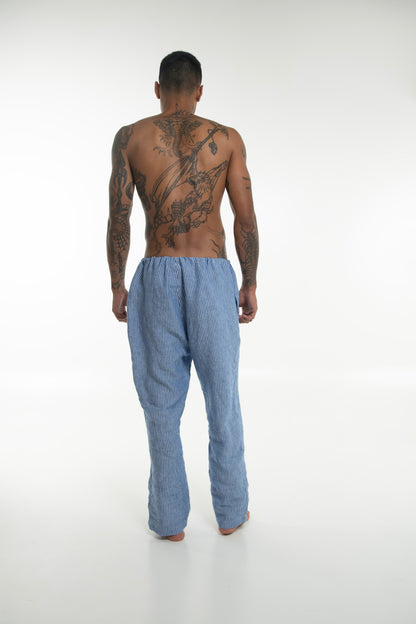 Takiyu Man Pants Striped Blue