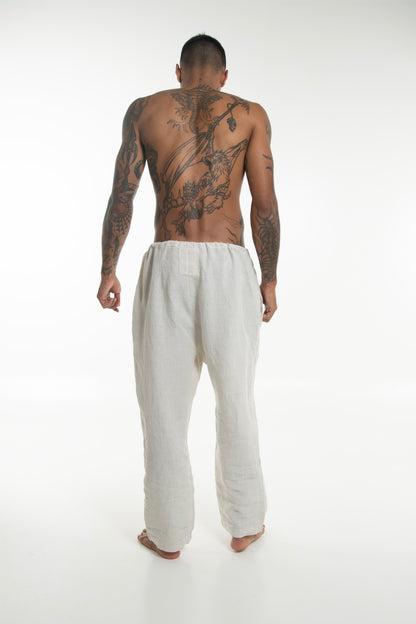 Takiyu Man Pants Striped Cream