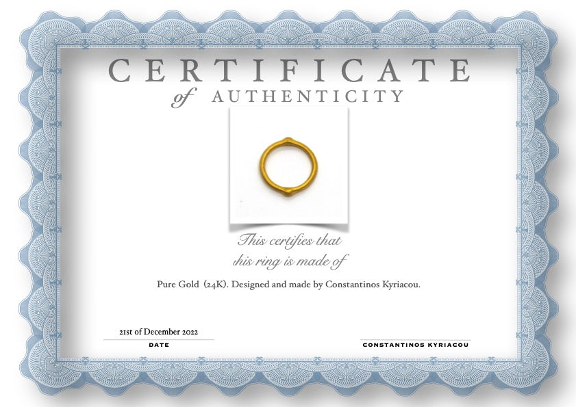 Ring Pure Gold 24ct - 'All that Is' Collection 1012