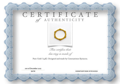 Ring Pure Gold 24ct - 'All that Is' Collection 1013