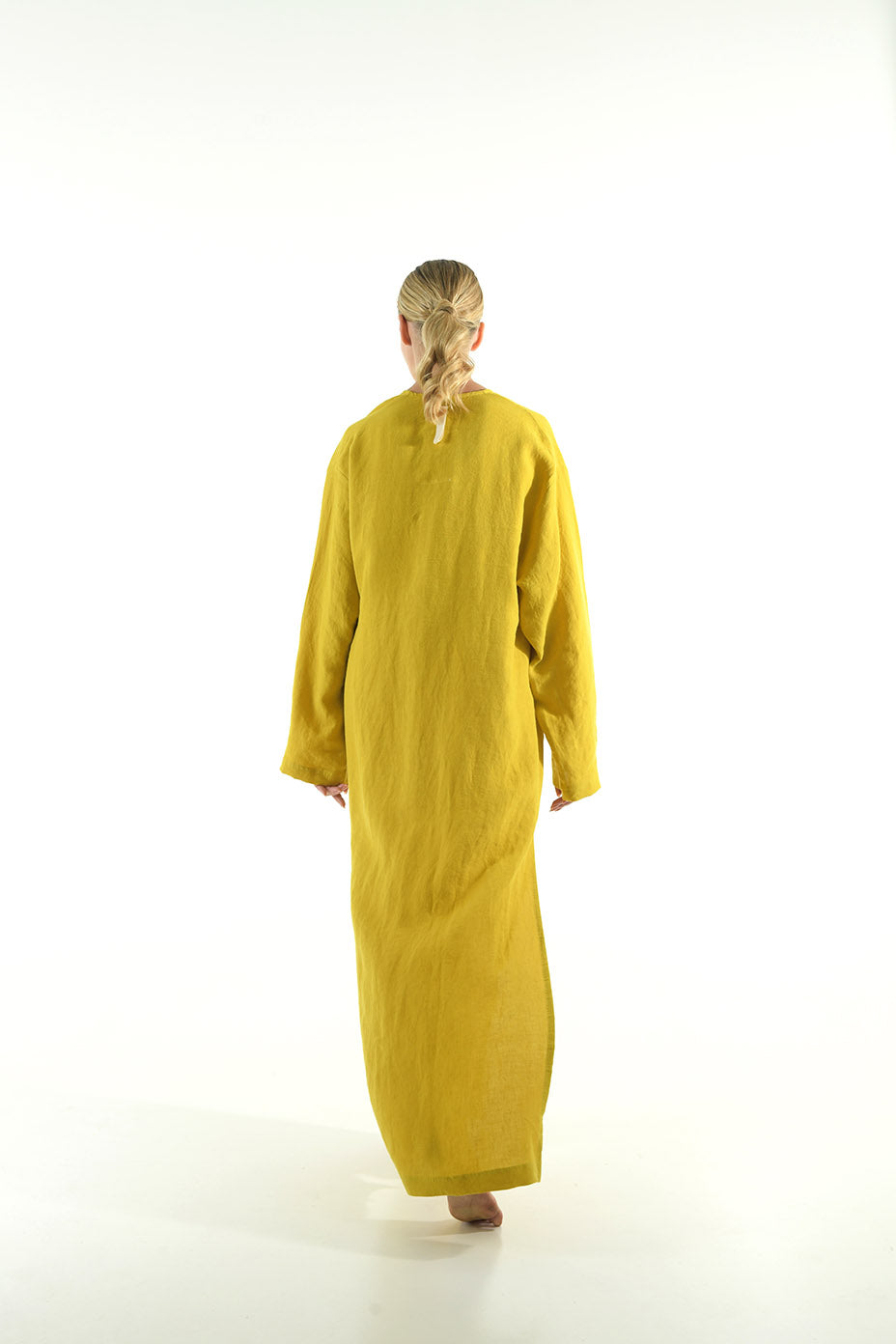 Yellow Linen Kaftan