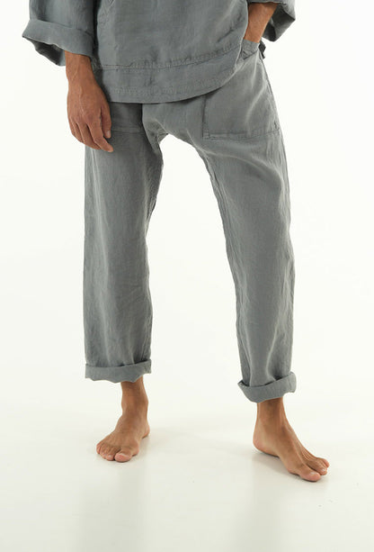 Grey Linen Pants