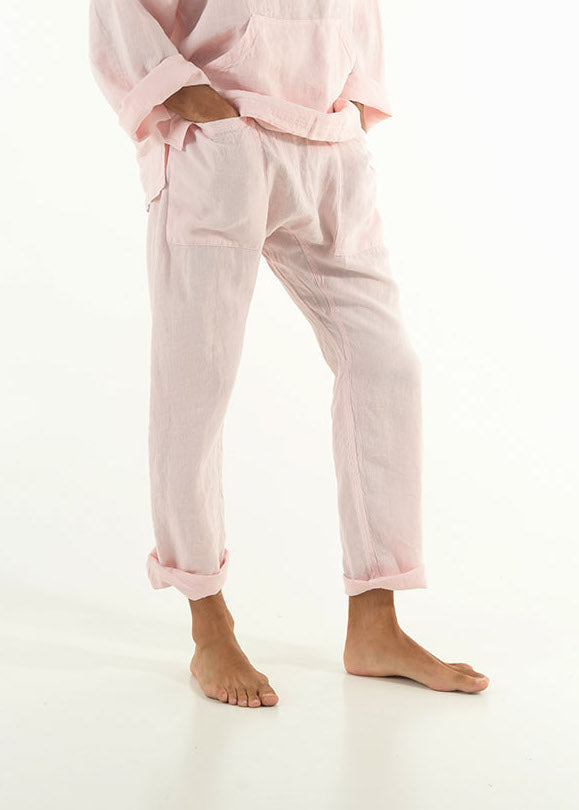 Rose Pink Linen Pants