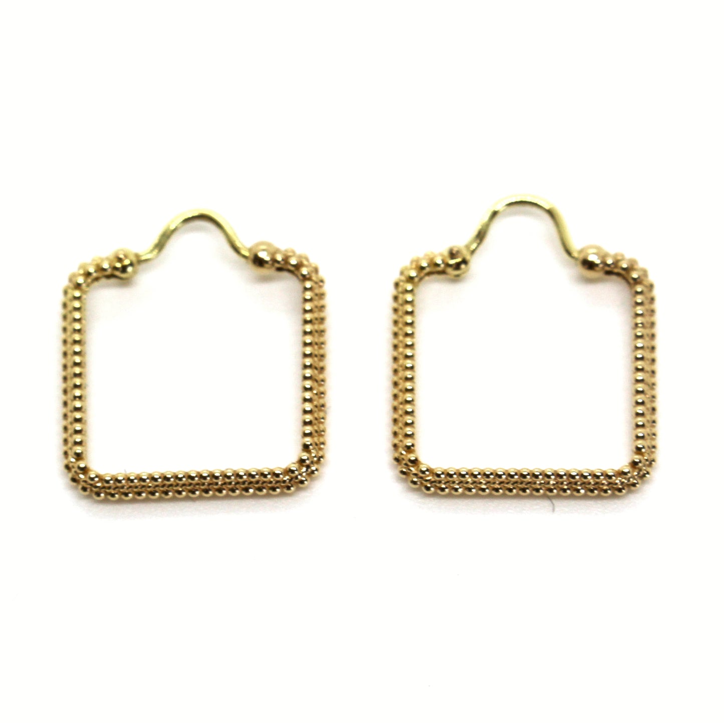 Earrings Gold 18k. Square - 'All that Is' Collection
