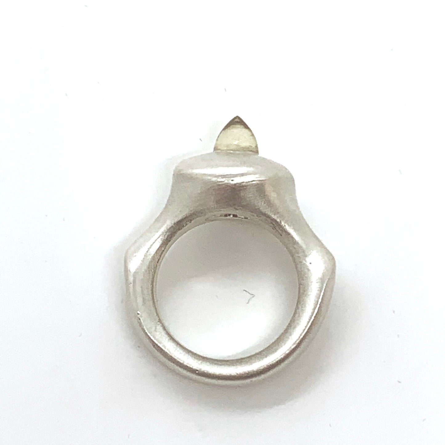 Ring Pure Silver Citrine Quartz