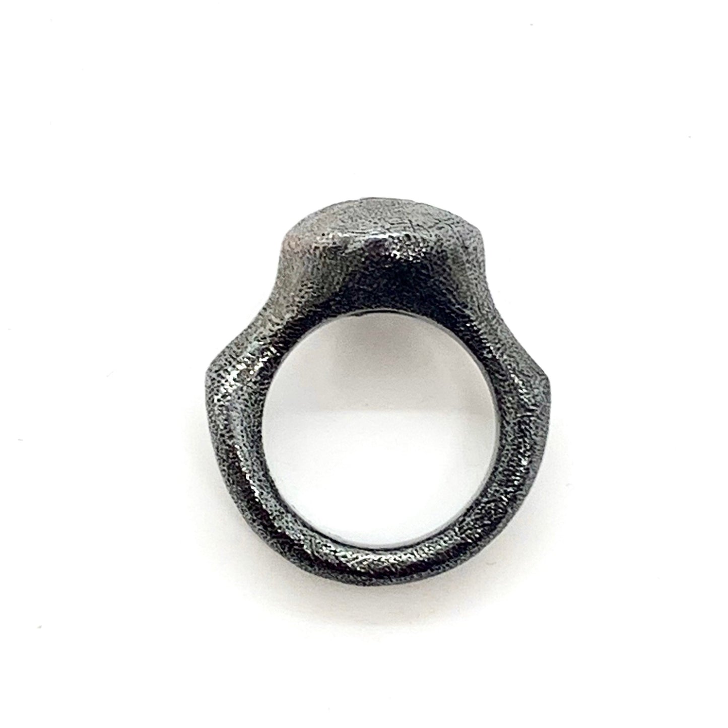 Ring Pure Oxidized Silver Black Diamond