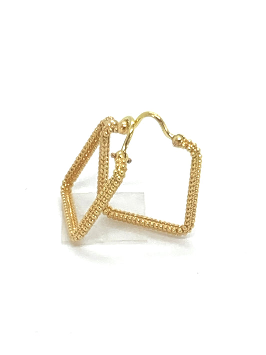 Earrings Gold 18k. Square - 'All that Is' Collection